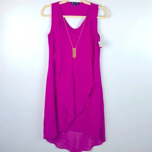 I.N.C  V-Neck Sleeveless Low High Hem Dress - Picture 4 of 10